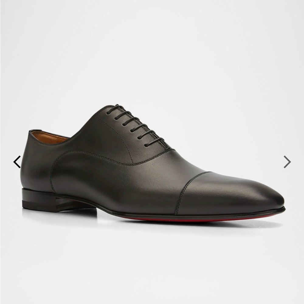 Christian Louboutin Black Leather Oxfords